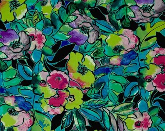 Ink /& Arrow by Quilting Treasures Tropical Floral LAST YARD Toucan Do It Green