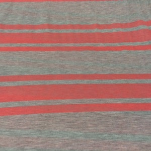 Ella Moss Coral and Tan Stripe Lightweight Jersey Knit image 3