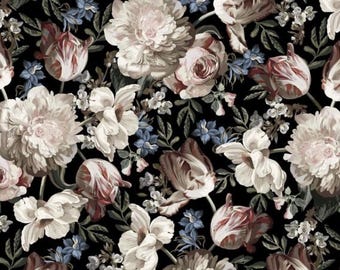 108" WIDEBACK StudioE Midnight Floral 108" Black/Neutral