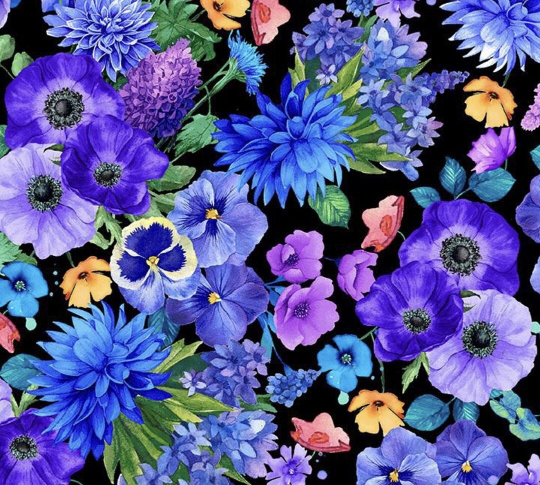 Timeless Treasures MEADOW BLOOM by Chong a Hwang Wildflower Bouquet ...