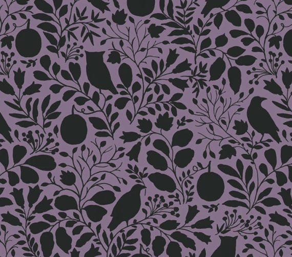 Riley Blake TRICK OR TREAT by Lisa Audit Silhouette Plum
