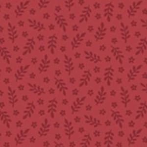 Andover ROUGE Tossed Sprigs and Flowers Red