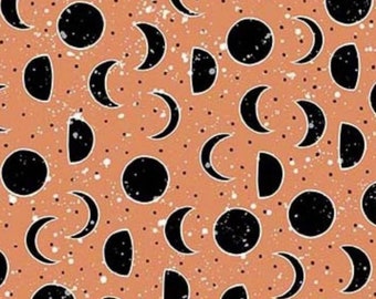 SALE Michael Miller When Stars Align Lunar Orbit Coral/Orange