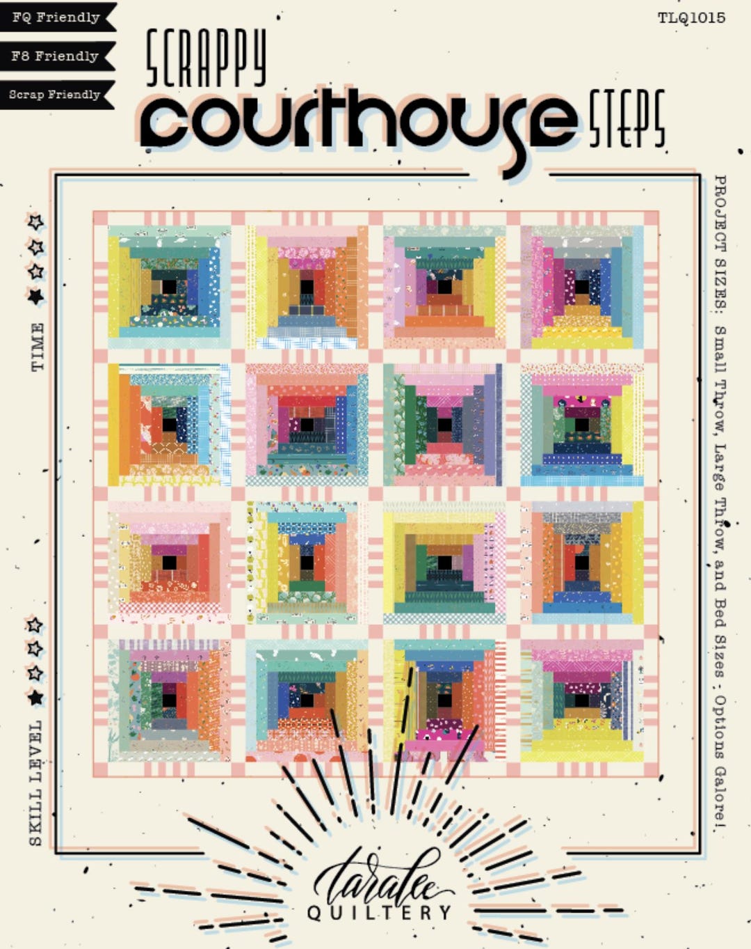 Quilt Packaging UPDATED PACKAGING Taralee Quiltery Courthouse Steps Quilt Pattern ...