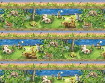 Wilmington Prints - Lisa McCue - Quiet Bunny & The Night Song - Repeating Stripe Multi