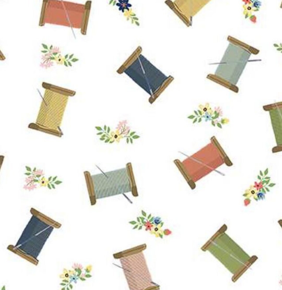 Riley Blake Sew Much Fun Thread Spools White - Etsy