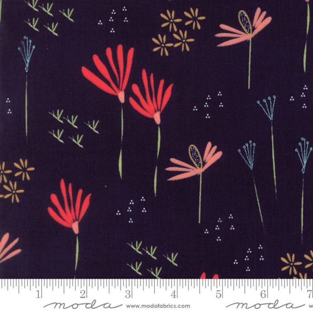 REMNANT Moda DESERT BLOOM by Sherri & Chelsi Wildflower Midnight - Etsy