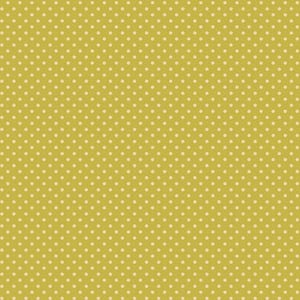 May include: A seamless pattern featuring small, evenly spaced white polka dots on a solid olive green background. The dots are consistent in size and create a classic, playful design. This pattern is suitable for various craft and design projects.
