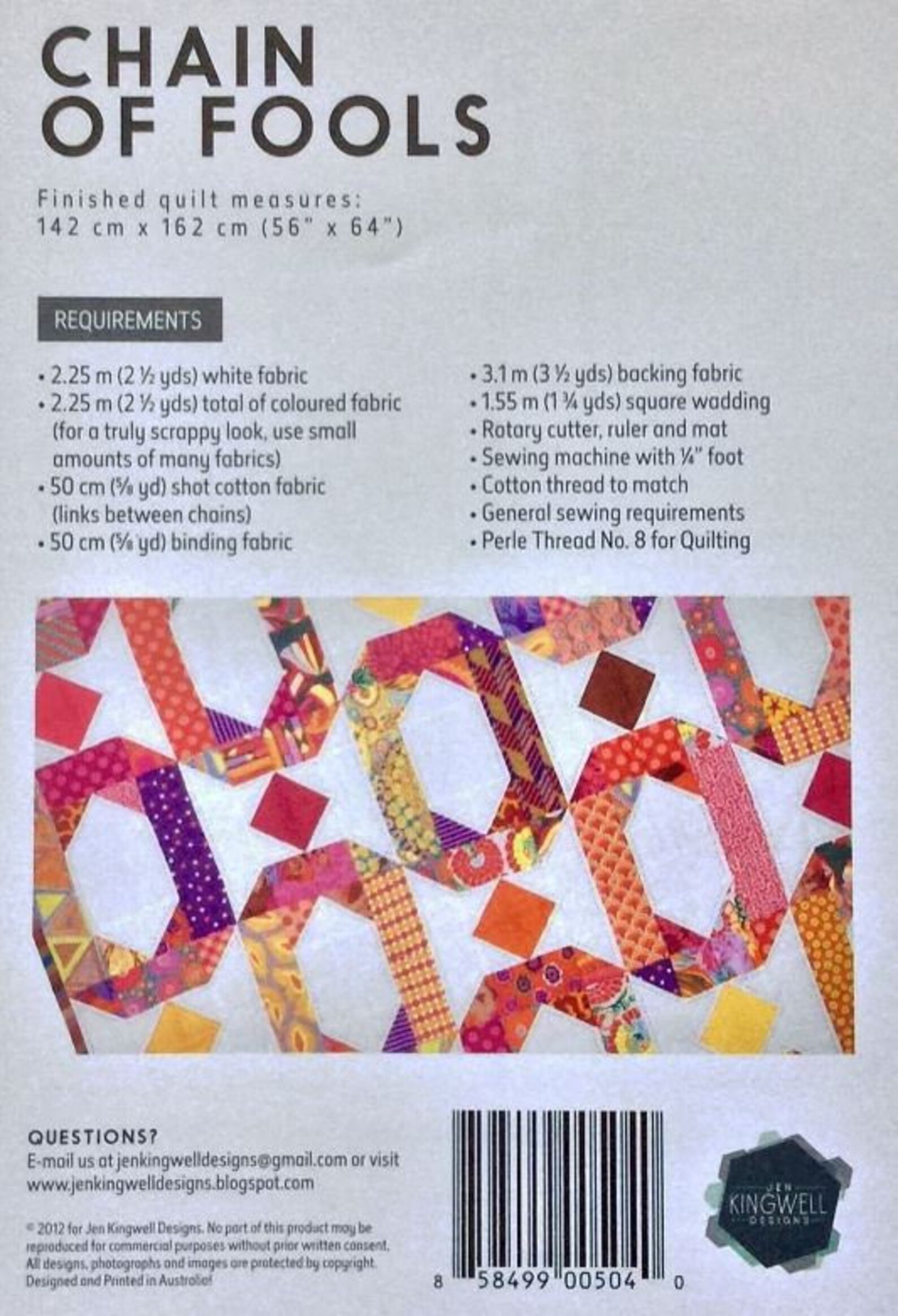 Jen Kingwell Chain of Fools Quilt Pattern Etsy