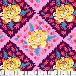 Free Spirit FLUENT by Anna Maria Horner Rose Tile Plum