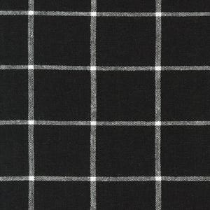 Kaufman ESSEX CLASSIC WOVENS Yarn Dyed Plaid Black
