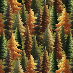 Blank Quilting WILDERNESS SONG by Marilyn Lee Forest Trees Green