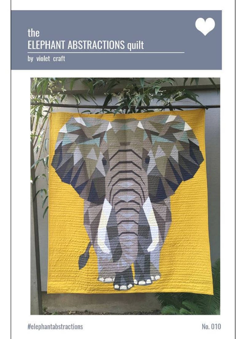 The Jungle Abstractions Quilt The Elephant by Violet Craft