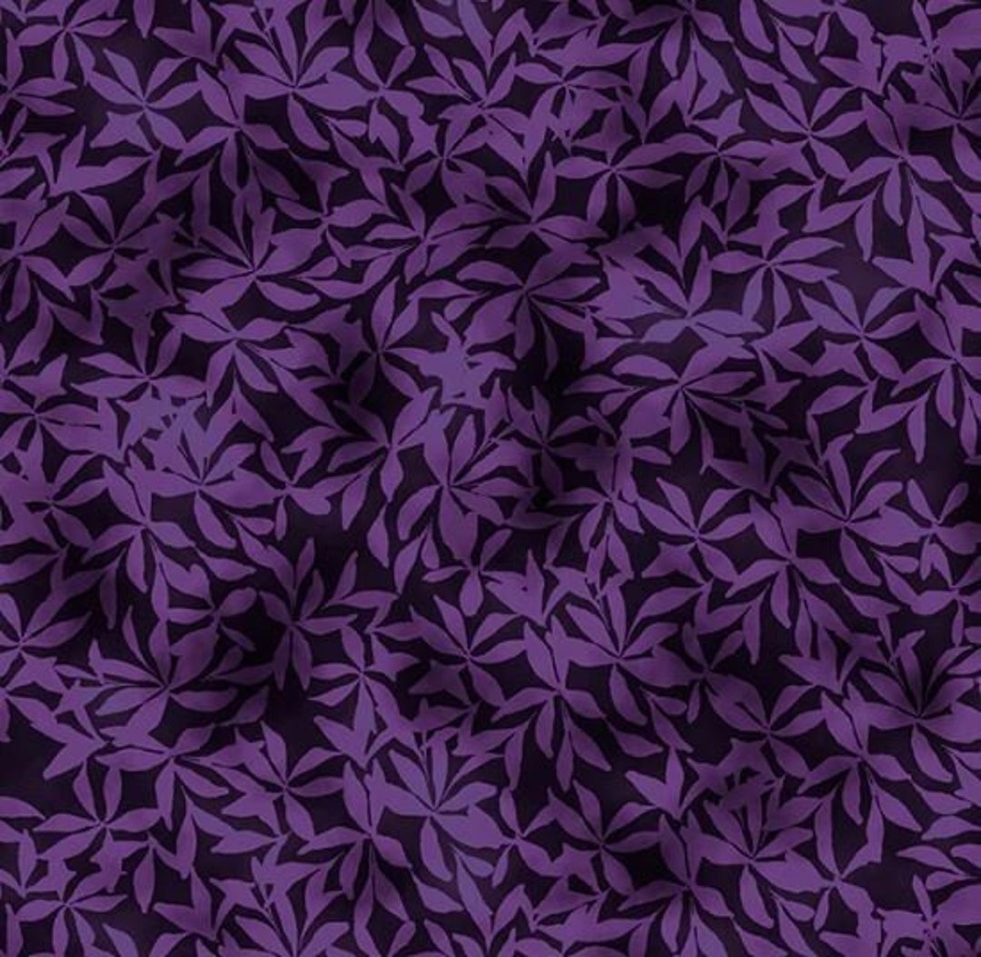 Wilmington Prints Botanical Magic Floral Tonal Purple Etsy