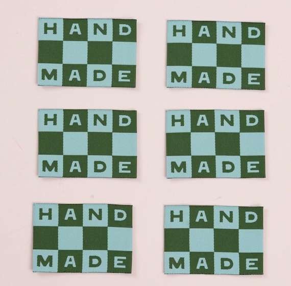 LABELS Matchy Matchy Sewing Club Handmade Checkerboard Large Sewing Label Tags