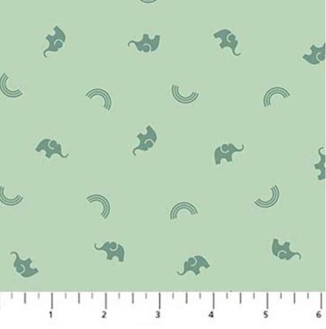 Canadá Criatura conjunto Figo Fabrics Lucky Charms Basics Elephants Mint - Etsy Australia
