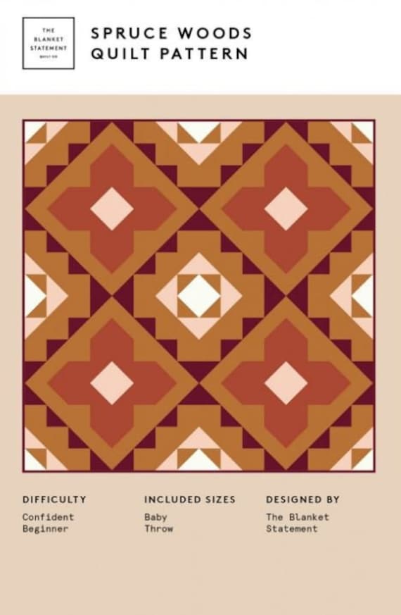 The Blanket Statement Spruce Woods Quilt Pattern PAPER Etsy