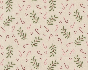 Moda GINGERBREAD LANE de Kiley's Quilt Room Holly Candy Canes Sugar