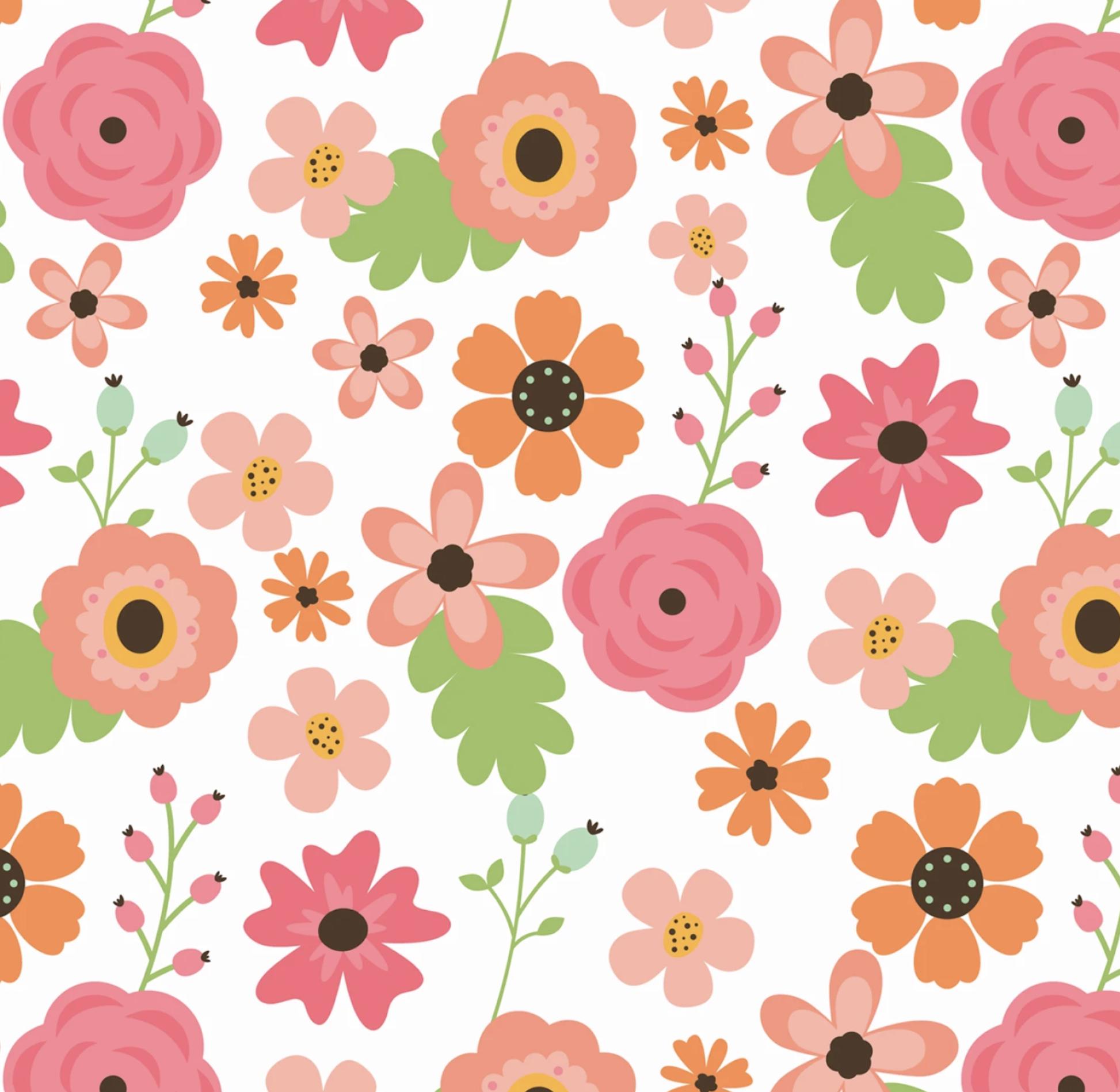FLANNEL David Textiles Fantastic Flannel Spring Flowers