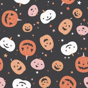 Riley Blake HEY PUMPKIN by My Mind&#39;s Eye Pumpkins Charcoal