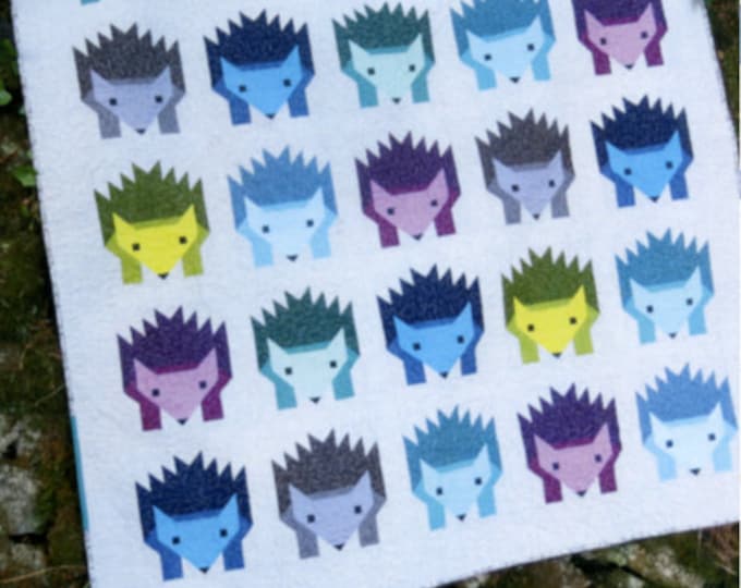 Hazel Hedgehog Quilt Pattern by Elizabeth Hartman Etsy