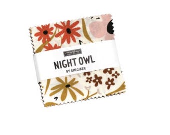Moda NIGHT OWL by Gingiber MINI Charm Pack