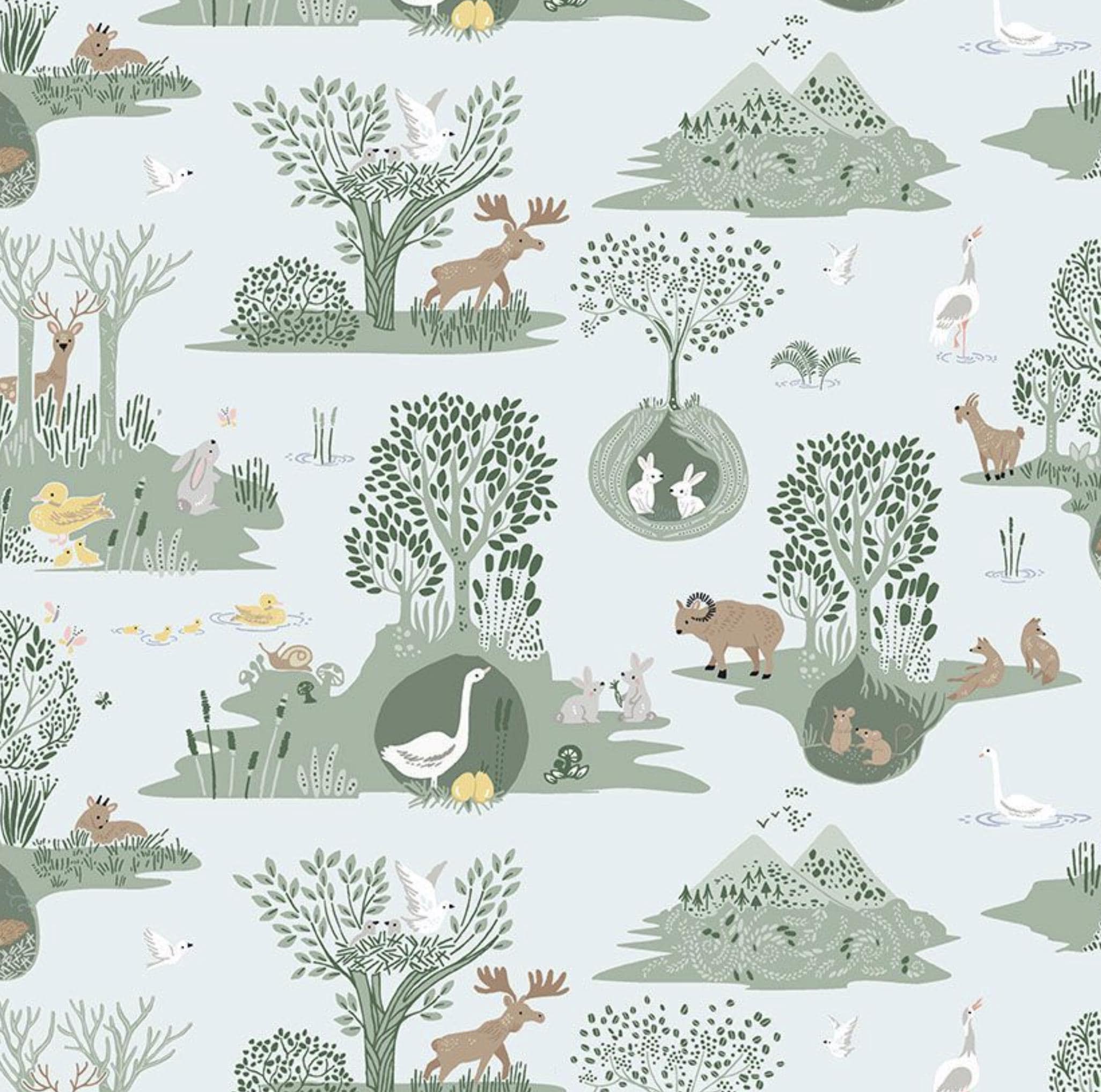 Dear Stella FOREST FABLE Forest Toile Seafoam