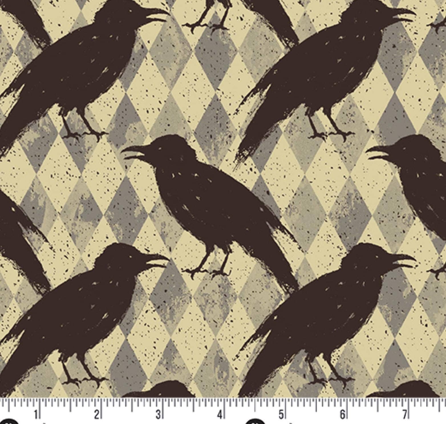 Nevermore Tall Stars Cream - Andover Fabrics - PER QUARTER METRE Nevermore Tall Stars Cream - Andover Fabrics - PER QUARTER METRE