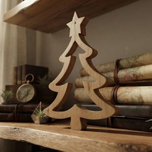 Julgran, en original träskulptur, rullsågsmönster, digital nedladdning, mors dag-present, högkvalitativa JPG-filer, PDF, PNG