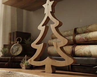 Christmas tree, an original wooden sculpture, Scrollsaw pattern, digital download, Mothers Day Gift, High Quality JPGs, PDF, PNG