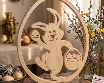DIY: Easter bunny, Scrollsaw pattern, digital download, Mothers Day Gift, Unique Family Gift, Home Keepsake, High Quality JPGs, PDF, PNG