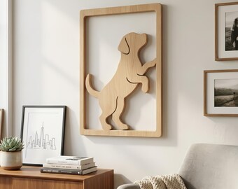 DIY: Puppy Wall Art Template | Printable Woodworking Plan | High Quality JPGs, PDF, PNG | Unique Family Gift | Scrollsaw pattern