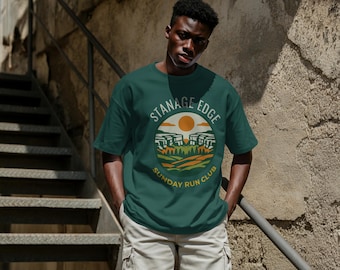 Stanage Edge Organic Cotton T-Shirt | Peak District Runner Apparel | UK Runner Gift | Running club