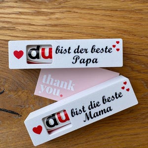 Gift box for Duplo chocolate bars with a loving message
