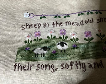 Sheep in the Meadow - Cross Stitch