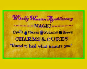 Witchy Woman Apothecary Cross Stitch