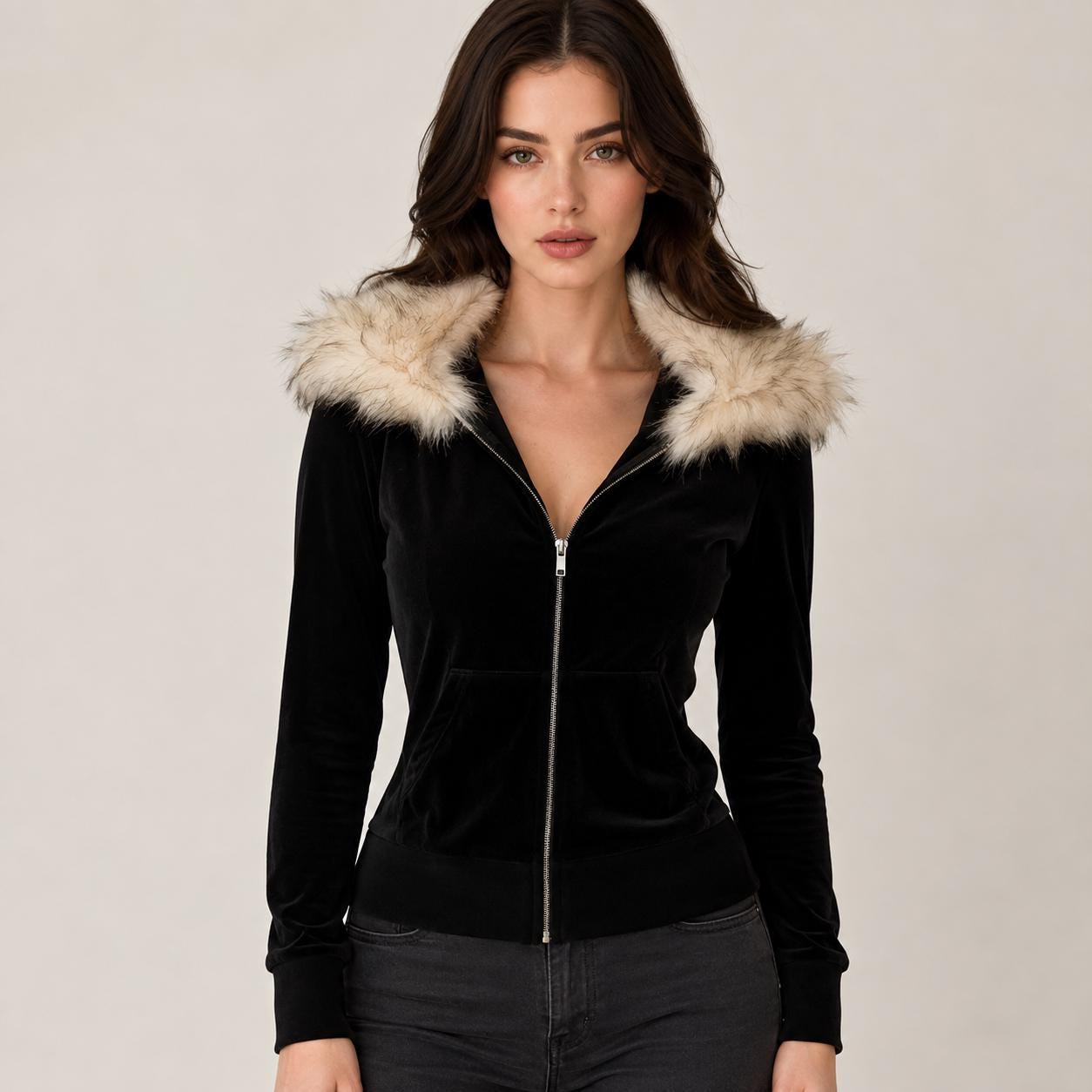 Faux Fur Jacket Y2k - Etsy