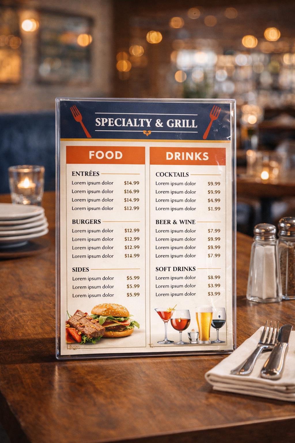 Laminated A4 Menus, Brochures, Awards, Posters (single/double-sided) - Etsy
