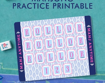 Tablero de Mahjong para practicar, imprimible. Descarga instantánea e impresión ilimitada para uso personal.
