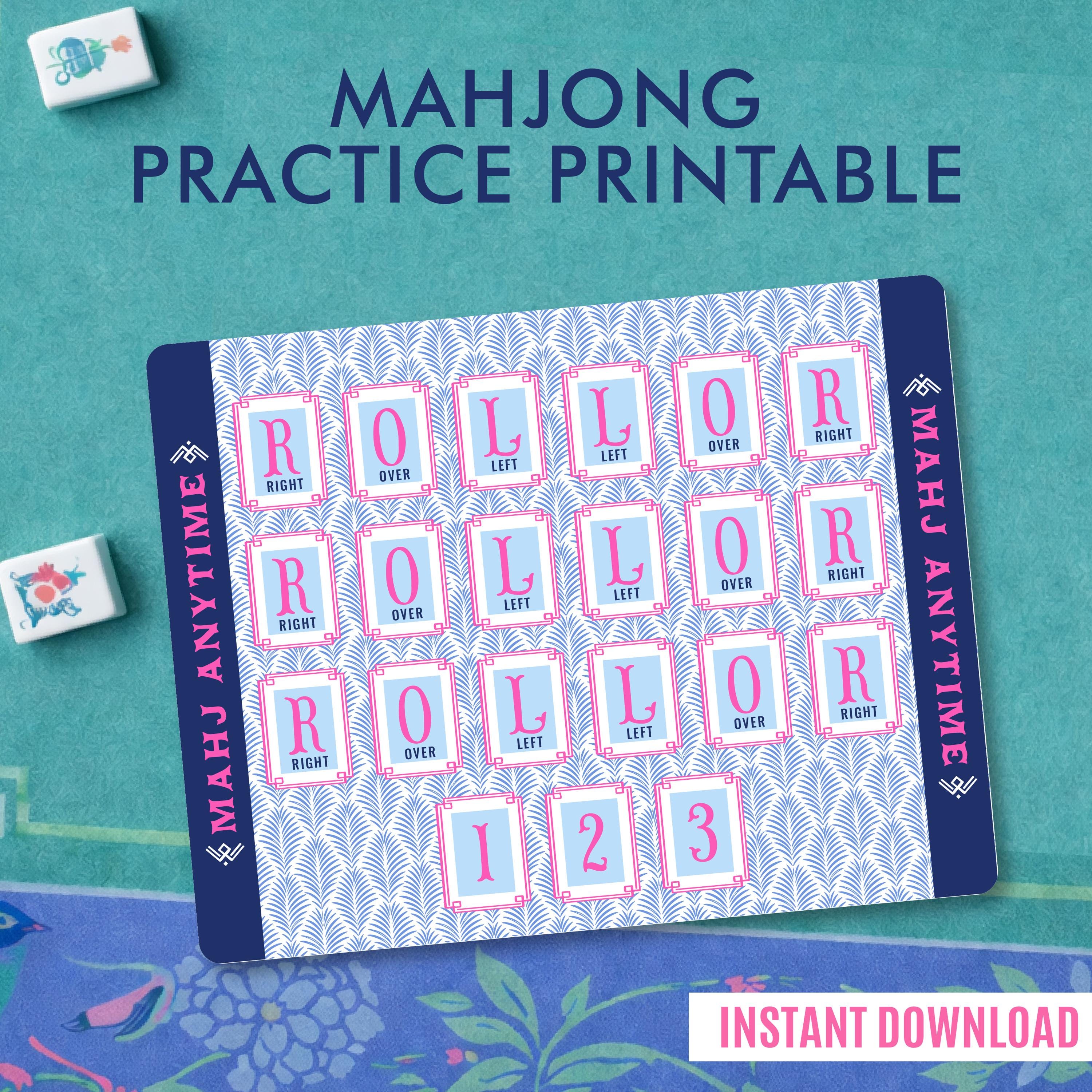 Mahjong Practice Printable – Solo Game Board | Instant Download | Print ...