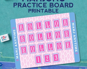 Licencia imprimible de instructor de Mahjong / Tablero de práctica para clases / Herramienta de enseñanza de Charleston / Material de apoyo ilimitado para estudiantes en formato PDF