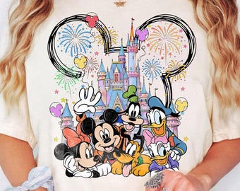 Familienurlaub 2026 Png, Maus und Freunde Png, glücklichster Ort der Welt, Cartoon Kinder Png, Magic Kingdom Png, Vacay Mode 2026 Png