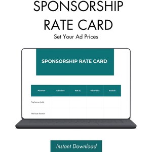 Newsletter Patenschaft Preisliste | Substack Ad Preisvorlage | Newsletter Monetarisierungs-Planer | Email Ersteller Patenschaft Kit