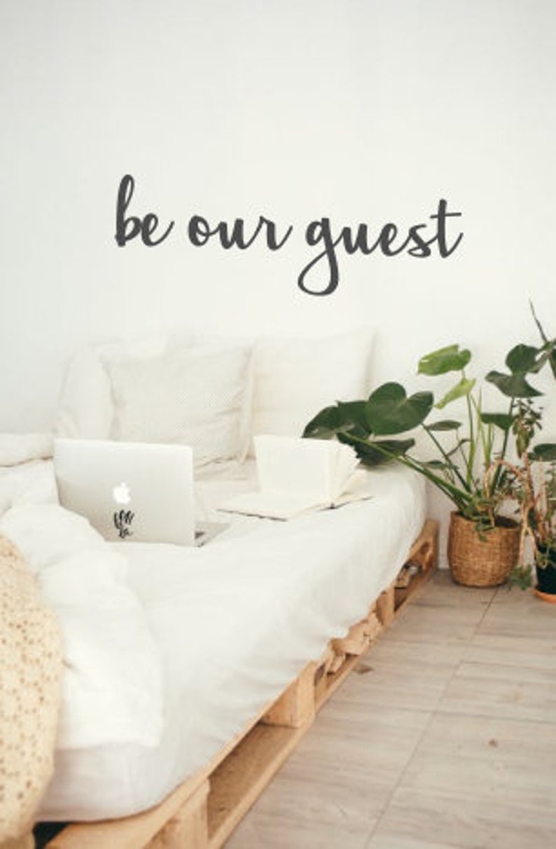 Be Our Guest Wood Sign Guest Room Wall Custom Words Etsy