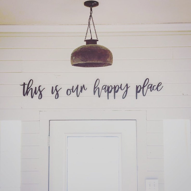 This is our happy place wall sign script wall expression Etsy