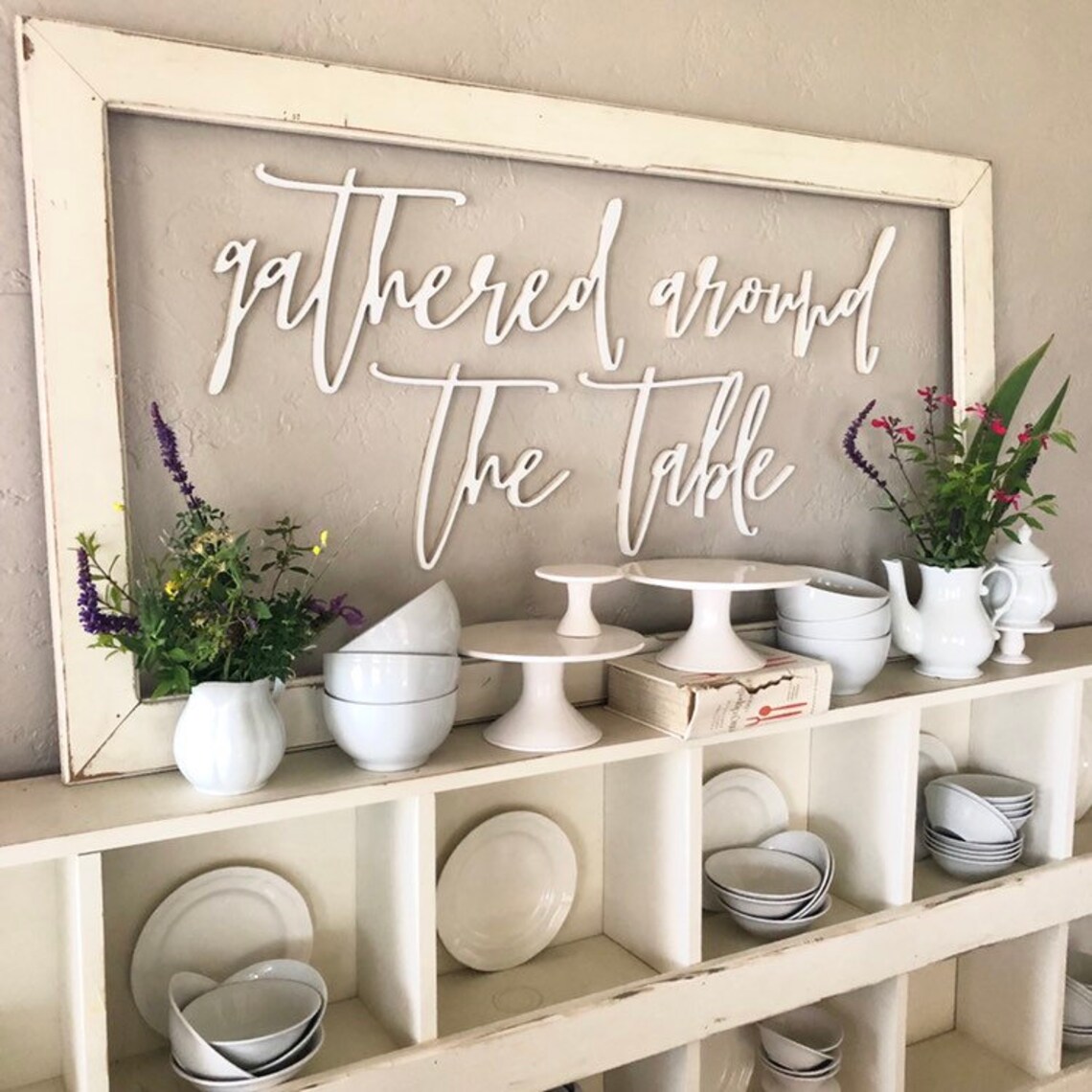 Large dining room script wall expression / the best memories Etsy