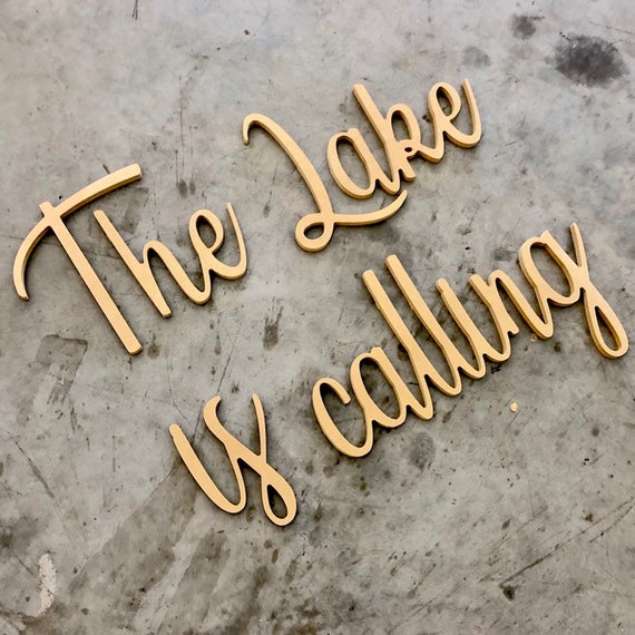 The Lake is Calling / Lake Decor / Wall Art / Wall Words / Etsy
