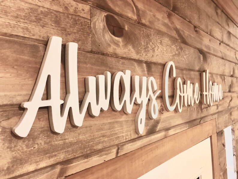 Always Come Home Huge Oversized Unfinished Wood Wall Art Etsy