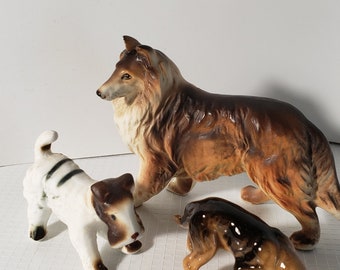 Instant Vintage Collection Collectible Porcelain Bone China Dog Figurines