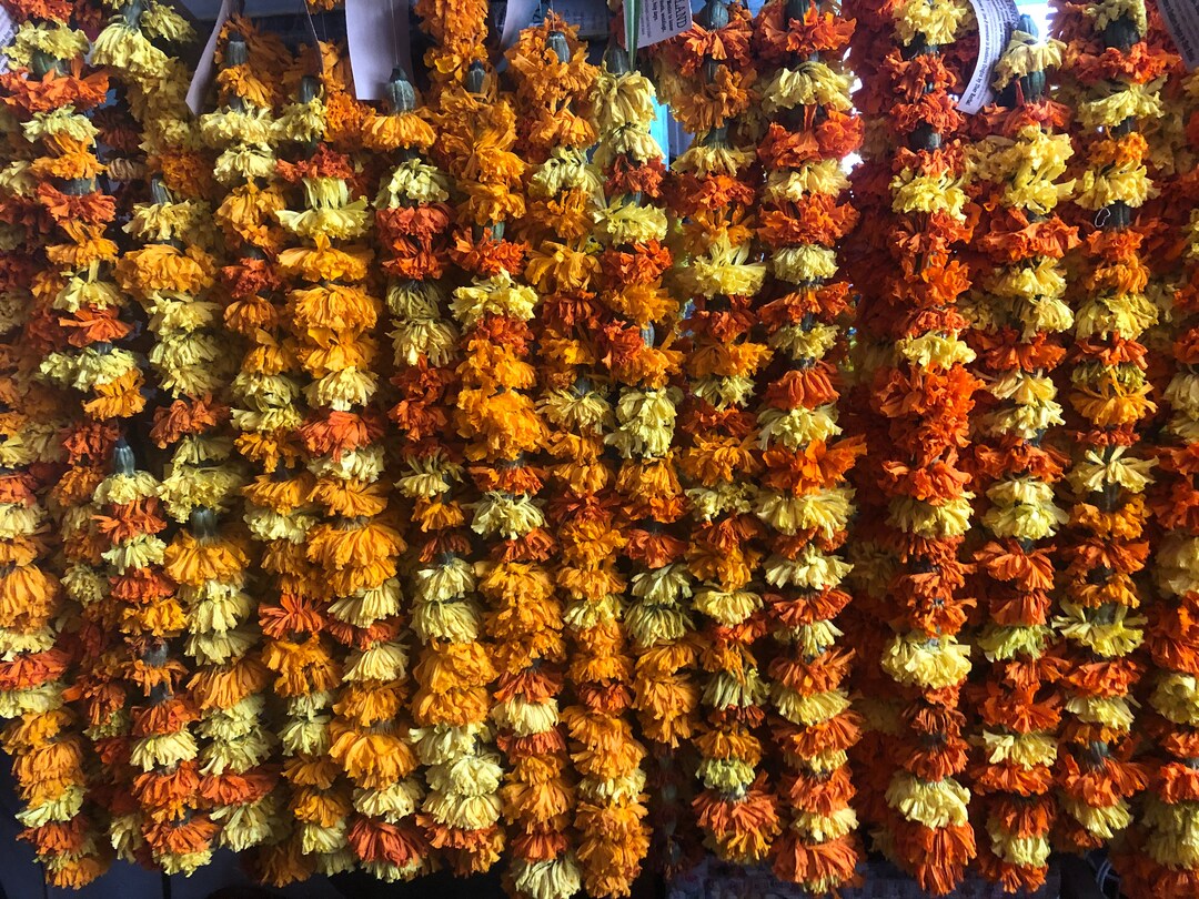 Marigold Garlands DRIED Real Flowers Real Dried Flower Garland Etsy